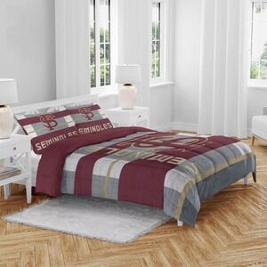 NCAA Florida State Seminoles 3pc Comforter Set Garnet New Unisex Full Queen